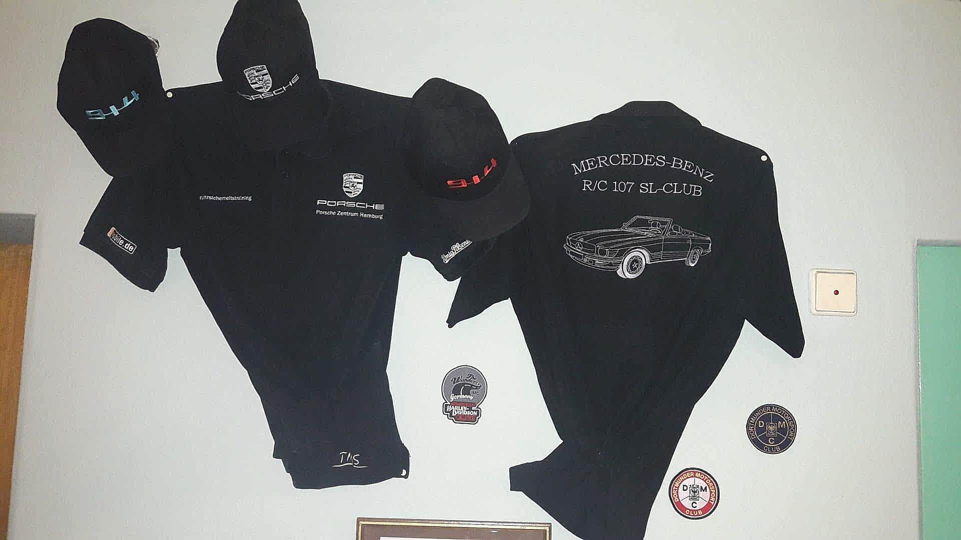 Textilien Motorsport Stickerei Stödter
